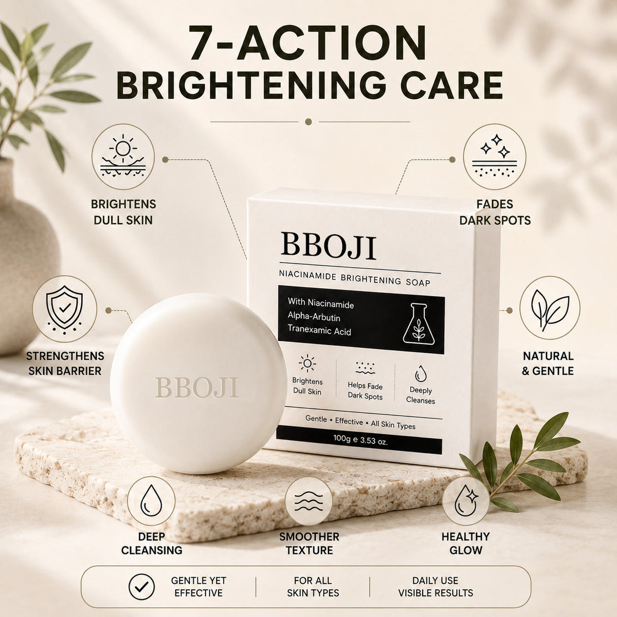 Niacinamide Skin Brightening Soap melasma dark spots freckle