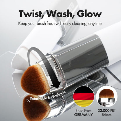 Cover Cream Stick with Brush – Color-Adapting Korean Foundation