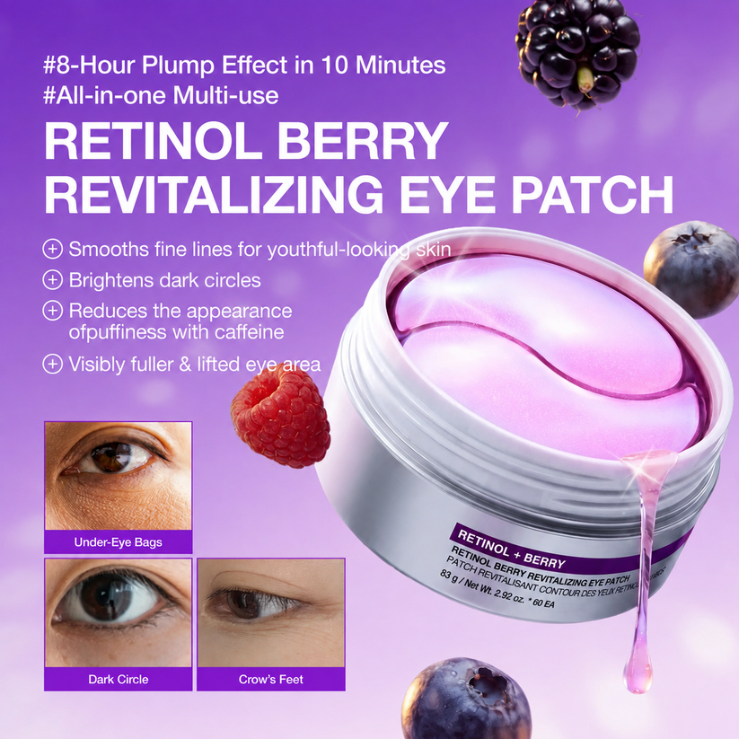 🏆 BEST SELLER - Retinol Berry Revitalizing Eye Patch for Wrinkle and Dark Circles(60ea)