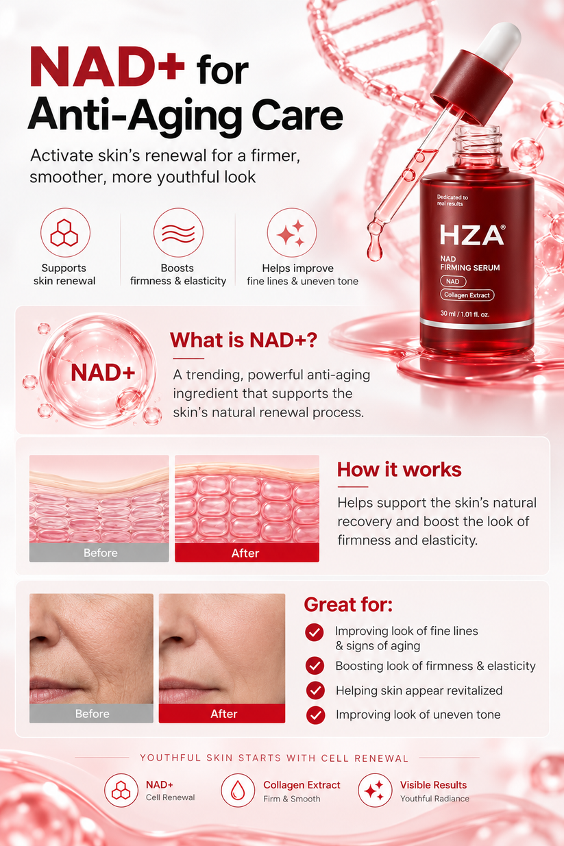 NAD+ EGF Firming Face Serum with Collagen Extract – Advanced Anti-Aging Formula for Fine Lines, Elasticity & Radiant, Plump-Looking Skin