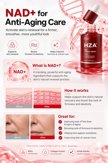 NAD+ EGF Firming Face Serum with Collagen Extract – Advanced Anti-Aging Formula for Fine Lines, Elasticity & Radiant, Plump-Looking Skin