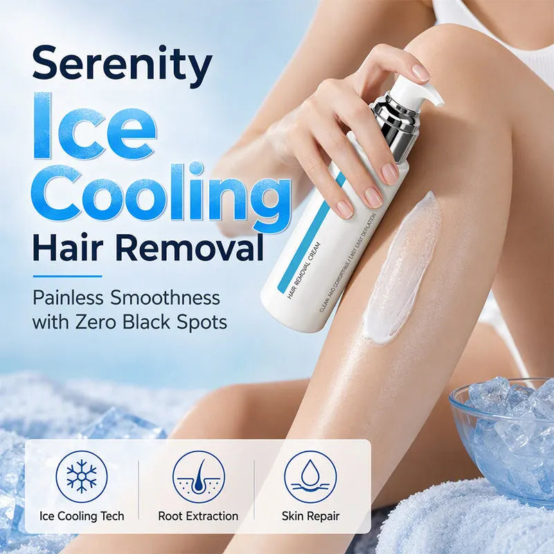 Serenity Ice-Cooling Hair Removal Cream ❄️ Smooth, Soft Skin ✨